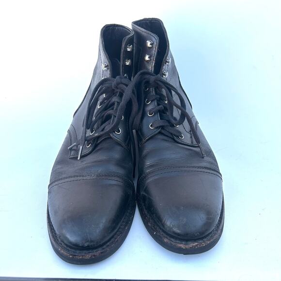 Thursday Boot Company Captain Lace Up Black Leather Ankle Boots Shoes 11 - Picture 3 of 13